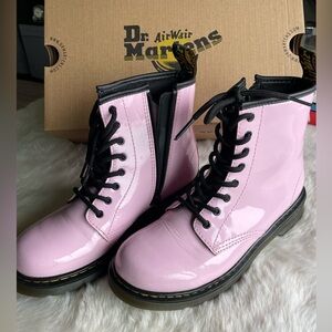 Dr Martens Pink Leather Boots